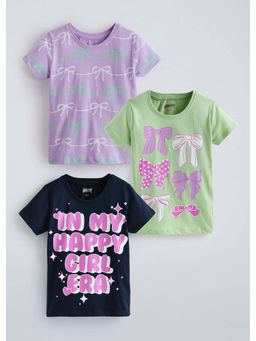 Hopscotch - Multi-Color Printed T-Shirts (Pack of 3)