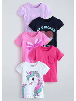 Hopscotch - Multi-Color Printed T-Shirts (Pack of 5)