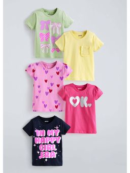 Hopscotch - Multi-Color Printed T-Shirts (Pack of 5)