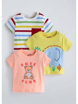 Hopscotch - Multi-Color Printed T-Shirts (Pack of 3)
