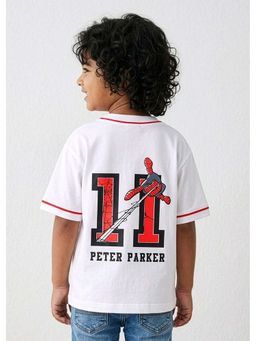 Hopscotch - White Spider Man Back Printed Jersey Shirt