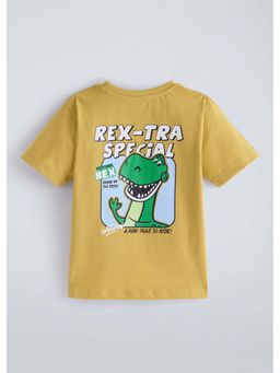 Hopscotch - Yellow Cotton Dino T-Shirt