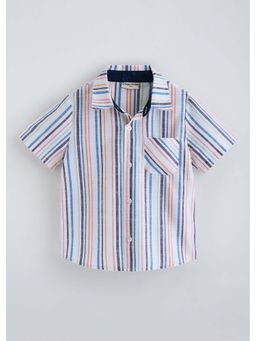 Hopscotch - Multi-Color Striped Cotton Woven Shirt