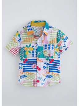 Hopscotch - Multi-Color Abstract Cotton Woven Shirt