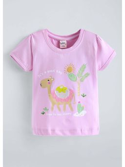 Hopscotch - Purple Sequinned Cotton T-Shirt