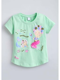 Hopscotch - Green Mermaid Tail Applique T-Shirt