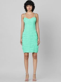 ONLY - Women Solid Green Bodycon Dress