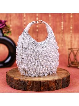 sugarcrush - American Crystal Embedded White Vintage Clutch Bag
