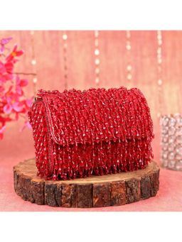 sugarcrush - American Crystal Embedded Red Vintage Clutch Bag