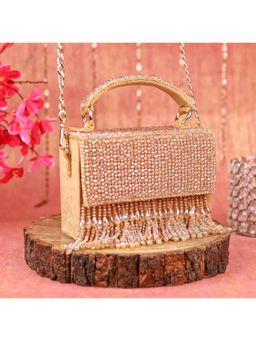 sugarcrush - Luxury Antique Gold Soft Clutch with Detachable Strap