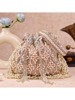 sugarcrush - Pink Sequence Work with Tassel Potli Bag