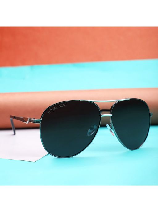 Buy Royal Son Black Polarized Aviator Sunglasses Online