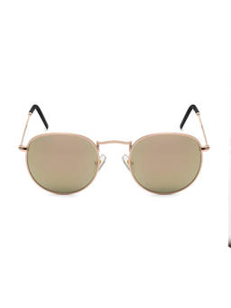 ROYAL SON - Unisex Round Sunglasses Yellow Mirrored Lens -RS0032AV-C1