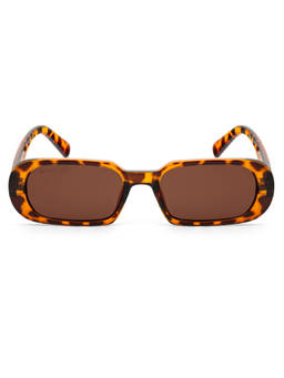 ROYAL SON - Narrow Rectangle UV Protection Sunglasses For Women Sunglasses Brown - CHIWM00120-C4