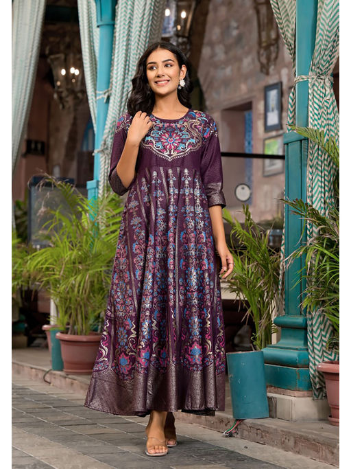 ethnic purple dress Dress Luiza Purple Ethnic
