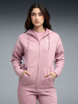 Puma - Essentials Tape Women Full-Zip Cotton Hoodie-Pink