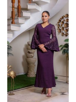 Edition II - Purple Bell-Sleeve Gown