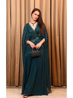 Edition II - Emerald Cape Gown