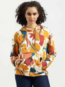 United Colors of Benetton - Women Multi-Color Abstract Printed Hoodie