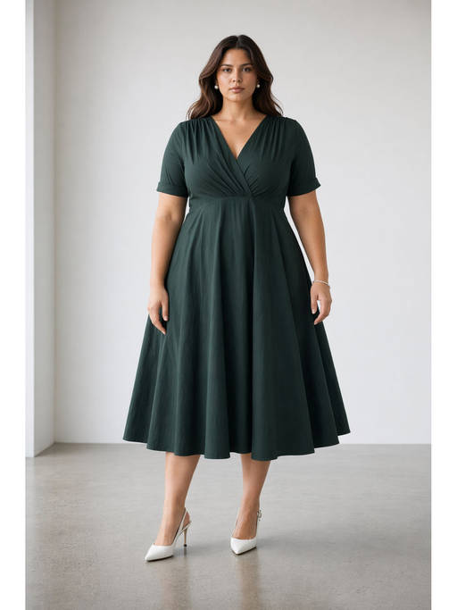 dark green cotton dress Buy Virgio Women Solid (2XL) Online elegant dark green dress