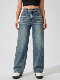 MIXT by Nykaa Fashion - Women Blue High Waist Stretchable Denim Jeans