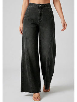 MIXT by Nykaa Fashion - Women Black High Waist Stretchable Flared Denim Jeans
