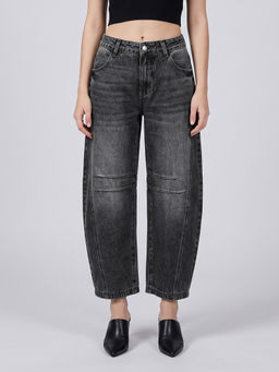 MIXT by Nykaa Fashion - Women Charcoal Denim Jeans