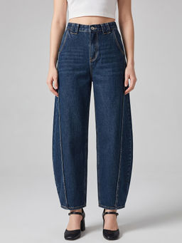 MIXT by Nykaa Fashion - Women Navy Blue Solid Denim Jeans