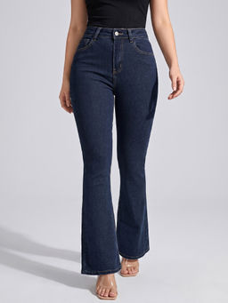 MIXT by Nykaa Fashion - Women Navy Blue Solid Denim Jeans