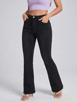 MIXT by Nykaa Fashion - Women Black Solid Denim Jeans