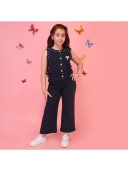 Cutecumber - Girls Blue Sleeveless Top and Trouser