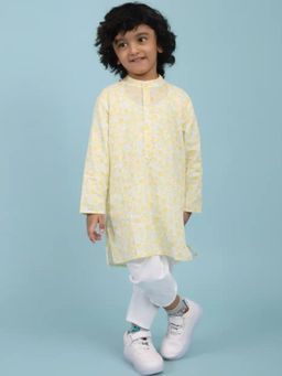 Lazy Cub - Linen Floral Kurta and Pant