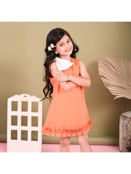 Lazy Cub - Citrus Charm Bow Dress with pleated border