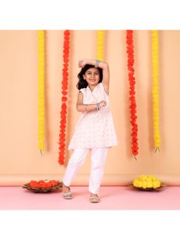 Lazy Cub - Pink Serenity Cotton-Linen Kurta and Pant