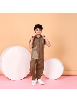 Lazy Cub - Boys Two-Tone Olive Denim Co-Ord set