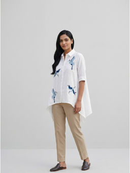Barara Ethnic - White Collar Kurti