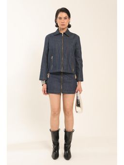 MARQUINO - Blue Zip Co-Ord Set