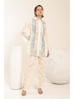 MARQUINO - Off White Reverie Shirt with Pant