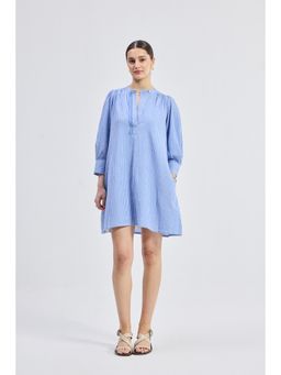 Reistor - Blue Oversized Tunic Dress With Optional Belt
