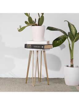 CASA DECOR - White Printed Virdis Tripod Plant Stand For Home Garden & Balcony
