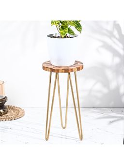 CASA DECOR - Brown Perch Plant Stand For Home Garden Balcony