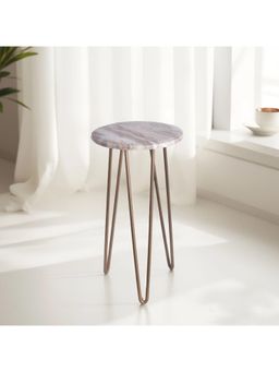 CASA DECOR - Multi-Color Minimalist Marble Top Plant Stand For Home Garden Balcony