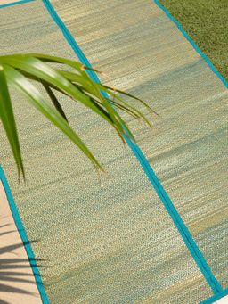 DHARINI - Teal Madurkathi Floor Mat