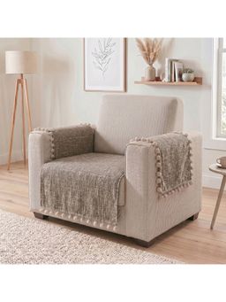 Story@Home - Light Brown Half Sofa Cover