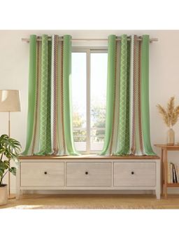 Story@Home - Green Light Blocking Window Curtains (Pack Of 2)