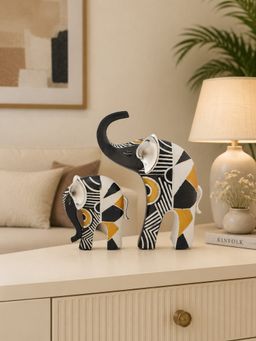 ELARE - Modern Polyresin Elephant Figurine For Home Decor