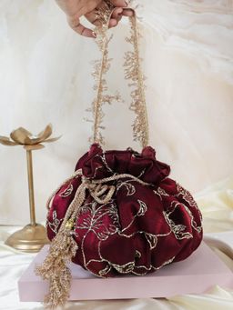 Soho Boho Studio - Wine Royale Potli Bag
