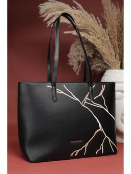 Allen Solly - Women Black Formal Tote Bag