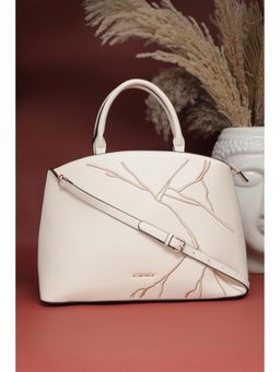 Allen Solly - Women Beige Formal Handbag With Detachable Strap