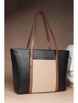 Allen Solly - Women Black Formal Tote Bag